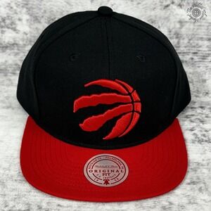NWT Toronto Raptors Mitchell & Ness‎ NBA Core Basic Snapback Black Red OSFA